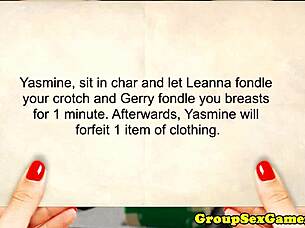 ffm threeway featuring european beauties in lingerie during a game