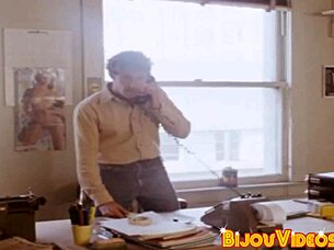 Retro gay dude spreads legs for amazing ass banging