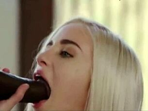 A black performer gives a blowjob in the 7 rings music video style