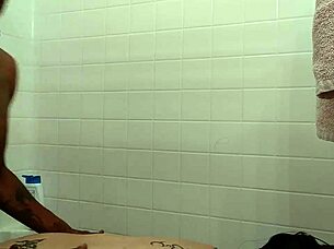 Me and Mrs T in the shower, getting blessed with creampie! So hot!