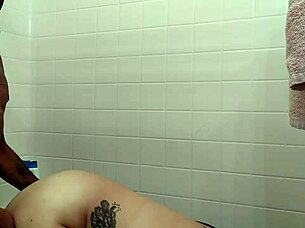 Me and Mrs T in the shower, getting blessed with creampie! So hot!