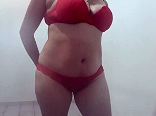 hot latina mature woman dances sensually in the club