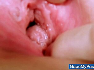 Katie Gold doing a sexy solo session of pussy play and gaping