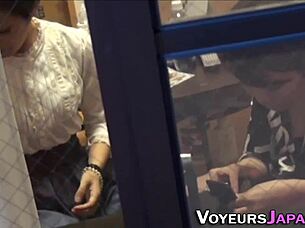 Asian teen 18+ lesbians finger each other in high definition voyeur masturbation scene