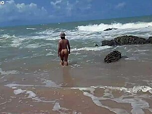 Yuri Shows Off On Nudist Beach, Drives Guys Crazy