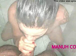 After the bath, let's fuck raw in the backroom, says the pornstar