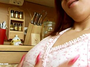 Sensual Lesbian Scene In Kitchen With Strapon And Pussy Licking