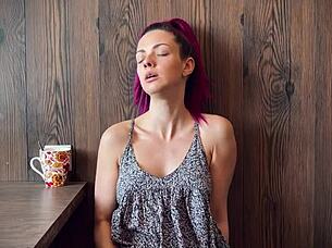 Four Bright Orgasms In The Kitchen With Moaning