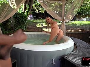 femdom babe talks dirty to black wanker outdoor 😏