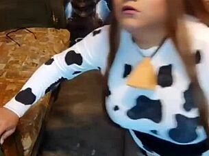 Watch this hot latina ride in cowgirl on shaved pussy