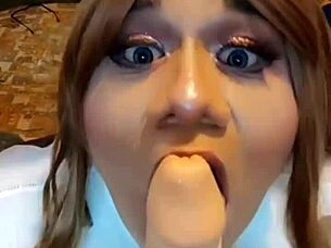 Watch this hot latina ride in cowgirl on shaved pussy