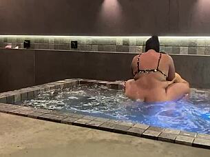 I grabbed the brunette from behind and pounded her pussy so hard she screamed