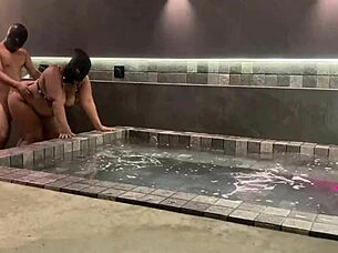 I grabbed the brunette from behind and pounded her pussy so hard she screamed