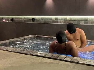 I grabbed the brunette from behind and pounded her pussy so hard she screamed