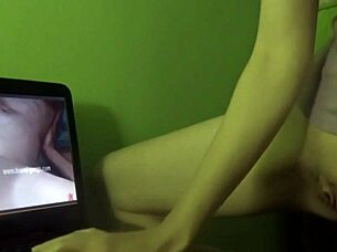 Redhead Milf Achieves Orgasm Through Dry Humping While Watching Porn