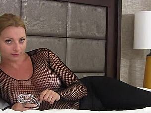 Using a chastity device to punish the cock.