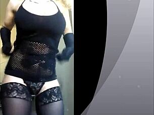 Sensual Stripper Rips Clothes In Bold Striptease.