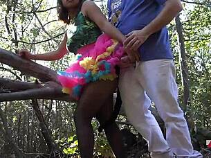 In The Forest, Stranger Receives Facial From Asian Beauty