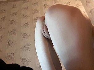 tracy naghavi, this young czech girl, bends over and cums hard in doggy style with a dildo