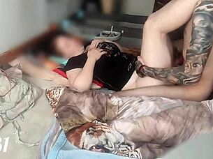 My lover fucks my tite pussy, makin me cum hard