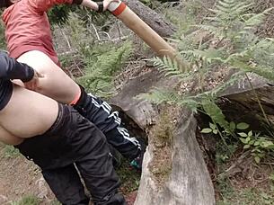 Liz And Ted Have Outdoor Sex On Bike During Workout