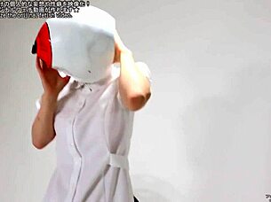 old man in mask fetish play