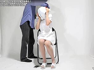 old man in mask fetish play