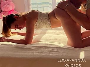 Teen of 18 years bends over for hard cock in homemade doggystyle