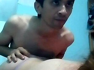 on webcam i touch her tits and put her on all fours, then fuck her doggystyle