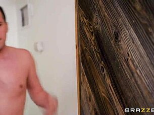 Karlee Grey takes Jessy Jones' monster cock in her pussy from behind