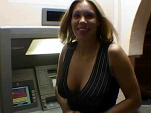 Amateur naked babe shows off huge natural tits