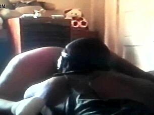 Ebony girlfriend orgasms from doggystyle with boyfriend