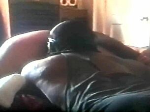 Ebony girlfriend orgasms from doggystyle with boyfriend