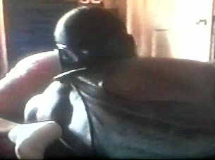 Ebony girlfriend orgasms from doggystyle with boyfriend