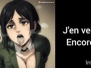 Pieck gives JOI while fingering herself