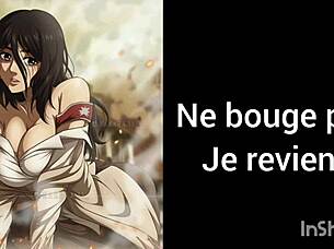 Pieck gives JOI while fingering herself