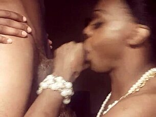 Ts ginger deeply sucking monster cock with passion