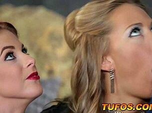 Two hot maidens give a blowjob in this Cinderella parody.