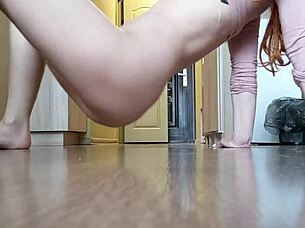 yoga pants hug that hot ass tightly during stretches