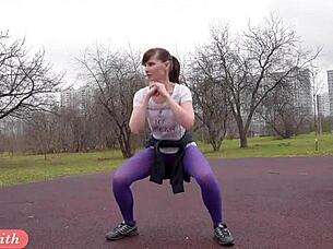 Jeny Smith - Pantyhose Workout!