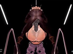 fucking along the beat in honkai impact mmd threesome