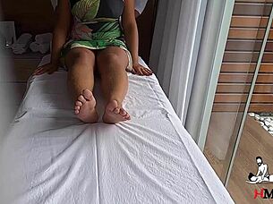 Client's Beautiful Tits and Tight Pussy Massaged Tantrically