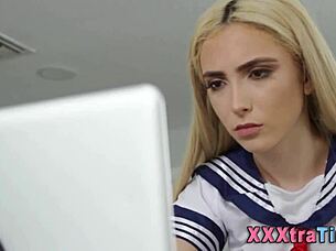 i'm fingering this small titted teens pussy so hard