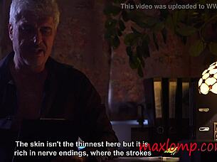 sexy milf experiences whipping on her back