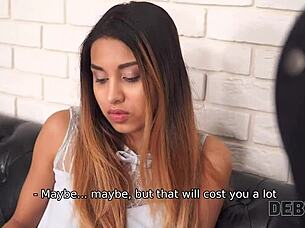 Stunning babe Roxy Lips in debt for sexy clothes – how will she pay?