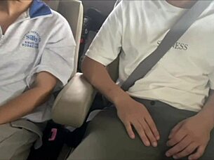 ASIAN COUPLE EXCITED BY OUTSIDE PEOPLE DURING CAR SEX