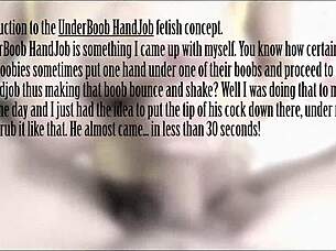 Amedee Vause's underboob handjob bounces those big tits!