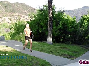 I watch Ryan Ryans lick Alexis Fawx's shaved pussy while fingering.