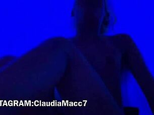 thomas j gets a cumshot on claudia macc's wet pussy in wellness