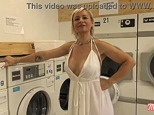 Kim the French cougar handles two hard cocks expertly!